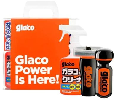 Soft99 3 Piece Windscreen Sealant Kit - Ultra Glaco Windscreen Seal & Glaco Glass Compound & Glaco De Cleaner