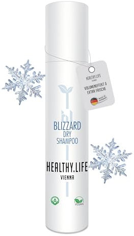 HLV - neutrales Trockenshampoo extra Frische & Volumeneffekt - Haarpflegespray ohne Ausspülen mit belebendem Duft, entfernt Rückstände & überschüssiges Fett - alle Haartypen (Blizzard Ice Spray 200ml)