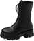 Botas de combate para mujer con cordones, botines de combate, con cremallera, tacón de bloque, tácticas, militares, de invierno, plataforma, botas de seguridad, botas de senderismo, Negro , 40 EU