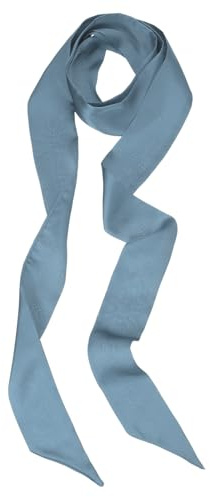 PATIKIL Elegante Sciarpa Nastro, Sciarpa Sottile Soltantelore Pura Lunga Foulard Seta Cravatta Cinture Fascia Per Capelli Fascia Per Testa Nastro Legatura Per Donne, Blu