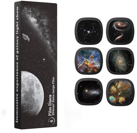 Ainael Galaxy Disque pour projecteur – Diapositive Ultra HD Compatible avec Le projecteur Ainael Galaxy et Les modèles SKE-TKQ01 & BL-DQY02 (Pro Version) – Lot de 6 disques (Nebula C)