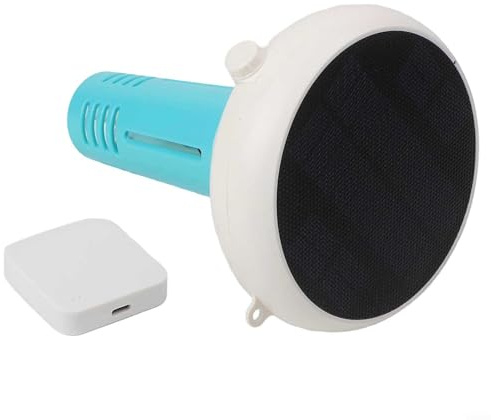 Probador digital flotante de calidad del agua, monitor inteligente de pH y piscina probador de pH y salinidad, probador de calidad de agua solar inalámbrico inteligente con monitoreo de temperatura de