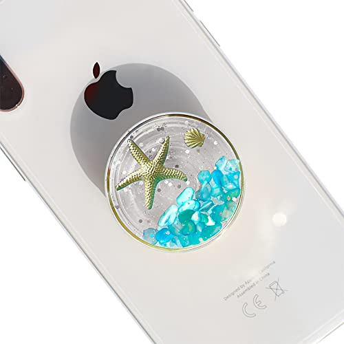 Ocean Style Expandable Collapsible Mobile Phone Grip Stand Holder for Smartphone Tablet Cell Phone Accessory (Turquoise)