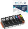 LCL Kompatibel Tintenpatrone PGI-525 PGI-525PGBK (7-Stück 3PGBK Schwarz Cyan Magenta Gelb) Ersatz für Canon PIXMA IP4850 IP4950 IX6550 MG5150 MG5220 MG5250 MG5350 MG6150 MG6250 MG8150 MG8200 MG8250