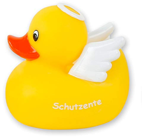 MIK funshopping Badeente Quietscheente Badewannenspielzeug (Ente Schutzengel)