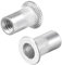 TA-VIGOR 100Pcs #8-32 Rivet Nuts, 304 Stainless Steel Knurled Flat Head Threaded Insert Nut Silver for Automotive Furniture