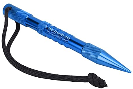 Ago Paracord in Alluminio, Strumenti Paracord Tessitura Fai da Te per Cucire Allacciatura, Aghi per Cucitura Strumento Levigante per Progetti di Corde in Pelle(Blu)