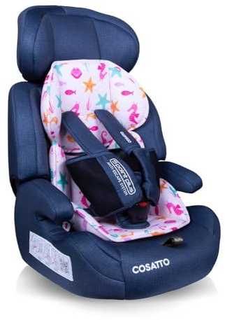 COSATTO Zoomi Car Seat - Toddler to high Back Booster seat, 9-36 kg, 9 Months-12 Years, Forward Facing, Group 1 2 3 (Mini Mermaid)