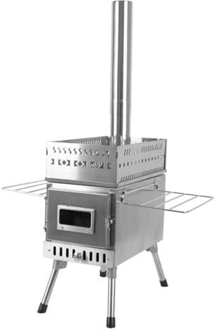 BLAIS Estufa de Sauna de leña, Estufa de Sauna para Picnic, Tienda de campaña, Plegable, portátil con Ventana