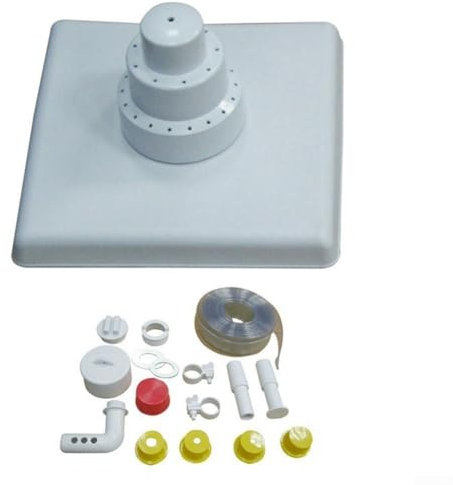 Getdoublerich Kit de aspersor de fuente cuadrada flotante, accesorios de limpieza de piscinas con soporte ajustable para estanques de peces y agua de jardín