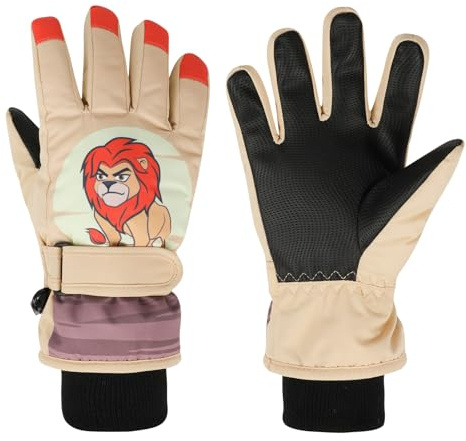 QKURT Guantes de esquí para niños, Impermeables, cálidos, para Invierno, a Prueba de Viento, para Patinar, con Forro Polar, para niños de 2 a 9 años, para Deportes al Aire Libre en climas fríos.