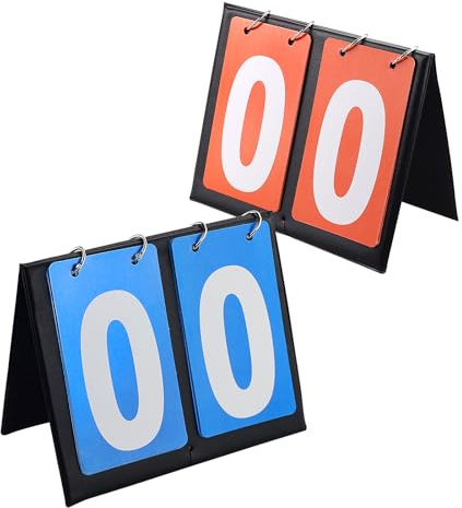 2 tabelloni portatili, flip sport, 2 tabellone segnapunti Digit Flip Sport 0 – 99 multifunzione per basket, calcio, badminton, baseball, per competizioni interne ed esterne
