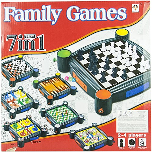 LEAN Spiele Set 8in1 Checkers Chinese Schlangen und Leitern