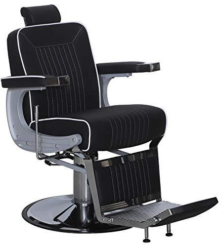 Barberpub Poltrona da Barbiere Parrucchiere Idraulico Multifunzionale Girevole Poltrona Reclinabile Capacità Regolabile Saloni di Bellezza 3822BK