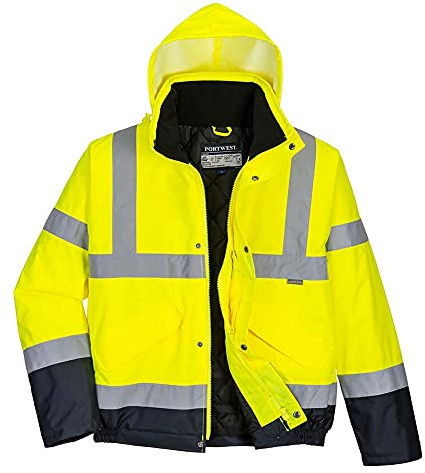 Portwest Cazadora Bicolor De Alta Visibilidad, Tamaño: XS, Color: Amarillo/Marino, S266YNRXS