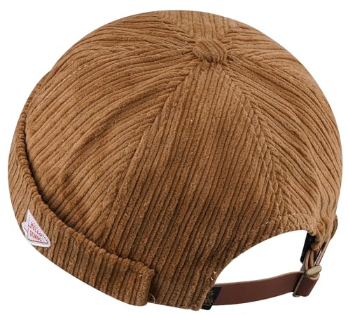 CLAPE Retro Corduroy Docker cap Cappelli Senza Visiera Berretto da Docker Berretto di Velluto a Coste Cappello da Marinaio Miki Hat