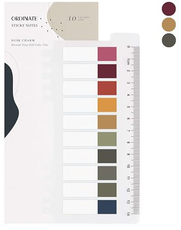 Ordinate Notes adhésives transparentes, bandes de marqueur en plastique, onglets, marqueurs de page, notes adhésives, marqueurs adhésifs, accessoires de planificateur, notes adhésives, étiquettes de
