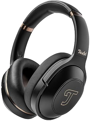 Teufel REAL BLUE PRO Cuffie Over-Ear Wireless Bluetooth con Cancellazione Attiva del Rumore ANC, con una lunga durata della batteria (56 ore) e Ricarica rapida, Personalizzazione Mimi Sound - nero