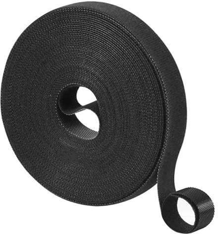 Bridas de de 20 m, bridas de 20 mm de ancho, cinta de negra, cinta de resellable, bridas de para organizador de cables, gestión de cables, cinta negra