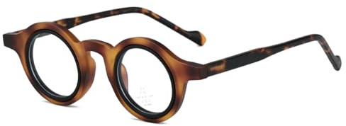 moomoobird Petits verres ronds pour femmes et hommes - Cadre vintage TR90 - Lunettes rétro - Lumière bleue - UV400, L