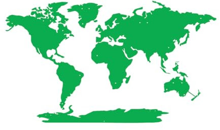 Mappa del mondo 5 continenti Adesivo da parete Mappa del mondo Adesivo da parete per casa ufficio Decorazione del soggiorno Arazzi in vinile di grandi dimensioni - 57x97 cm