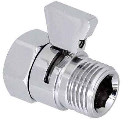 3-Way Shower Valve,Chrome Brass Globe Valve, 1/2 Threaded Inlet & G1/2 Outlet, Silver