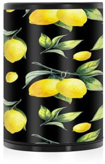 Lemon Black Cigarette Butt Tin Smokeless Ashtray Portable Car Ashtray with Lid Covered Ashtray
