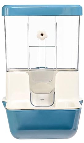 Distributore di cibo per conigli, automatico per piccoli animali con stabile e grande capacità, con grande capacità per pappagalli, furetti, piccioni, ricci e cincillà