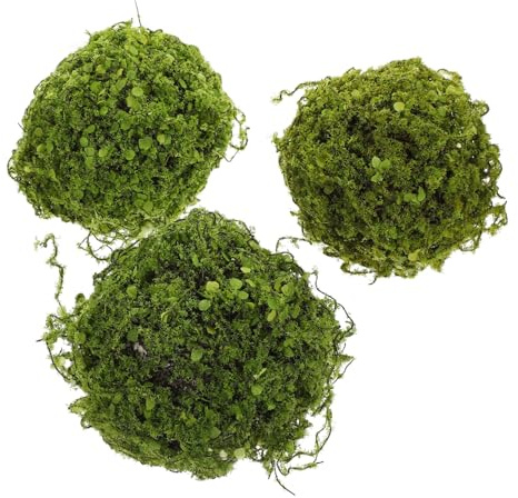 TOYANDONA Sfere di Piante Artificiali Topiarie Sospese 3 Pezzi in Plastica, Decorazioni Verdi Finte per Casa e Ufficio, Palla Ornamentale da Parete e Soffitto, Resistente e Senza Manutenzione