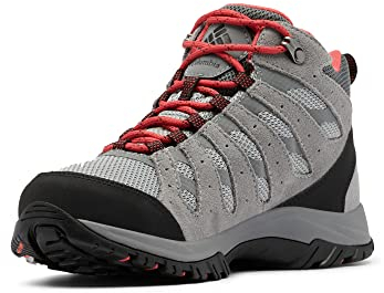 Columbia Redmond 3 Mid Wp, Scarponi da trekking ed escursionismo impermeabili a vita media Donna, Steam Red Coral 2024, 37 EU
