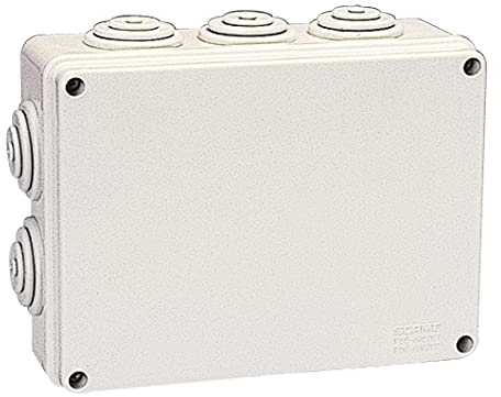 Poly Pool PP0283 Boîte rectangulaire de dérivation, Murale, Dimensions intérieures 190 x 140 x 70 mm, Gris