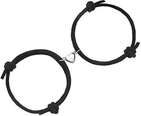 Aucuu Magnetische Paare Armband, Paar Gegenseitige Anziehung Seil Geflochtene, Einstellbare Freundschaftsarmband Set Schmuck Geschenk für Frauen Männer