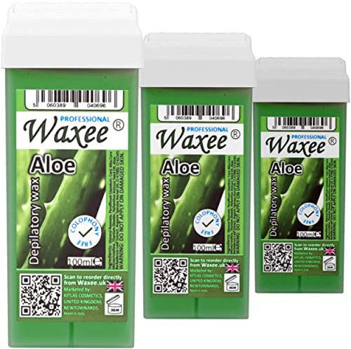 Roll on wax cartridge 100ml roller refill, pack of 3- Aloe