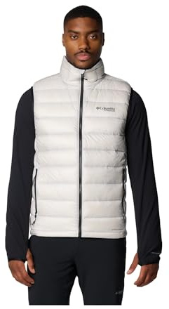 Columbia Men's Arctic Crest Down Vest, Nimbus Grey, Large