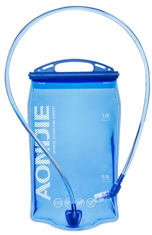 Azarxis Poche d'Hydratation 1L 1,5L 2L 3L Réservoir d'eau Pliable Sac à Eau pour Randonnée Vélo Camping Running Sac Hydratation (1L)