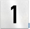 Türschilder24 Aluminium Dibond Schild - Türschild • 120 x 120 x 3 mm • Zahlen Ziffern Türnummern • 100% Made in Germany (1)