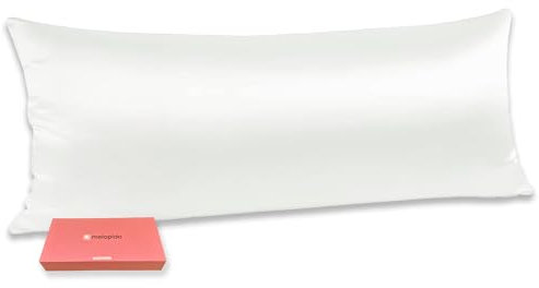 110 x 45 cm Color Marfil. Funda de Almohada de Seda Seda 6A Mulberry de 22 Momme. Termorreguladora, hipoalergénica, cuida de tu Piel y tu Cabello. Certificada Oeko-Tex y Gots.