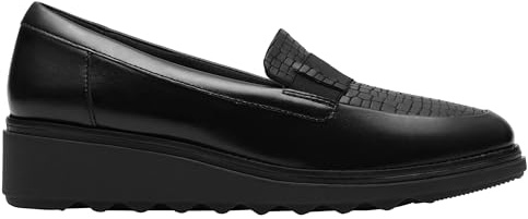 Clarks Sharon Pace Womens Black Leather, 6