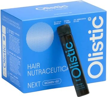 Olistic - WOMEN NEXT, Complemento Alimenticio Anticaída de Cabello, Ingredientes Naturales y Vitaminas, Previene la Caída del Pelo, Vegano, Sin Gluten, Mujer a Partir de 50 Años - 28 Ampollas