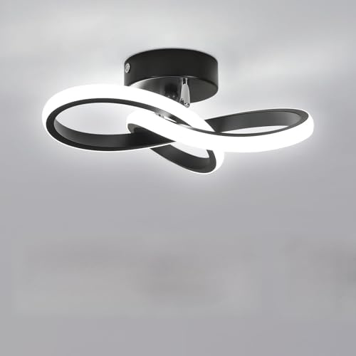 Comely led lámpara de techo negro 25x25cm 22W Dimmbar lámpara de techo moderna de aluminio 3000K 4500K 6500K para dormitorio sala de estar cocina pasillo