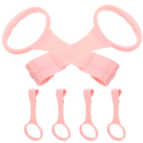NULYLU Anneaux de Traction Bébé 6 Unités pour Lit et Parc, Anneaux d'Éveil pour Entraînement la Marche et Maintien Posture, Accessoires pour Garçon et Filles en Âge