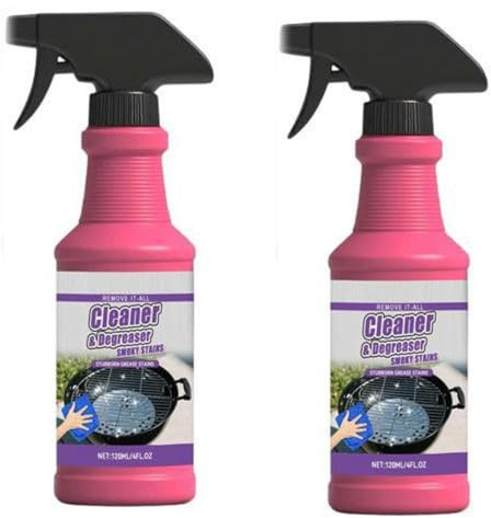 Generico 2PCS Grill Cleaner, Fast-Acting Heavy-Duty Grill Degreaser Spray, 120ml BBQ Cooking Grates Racks cleaing1