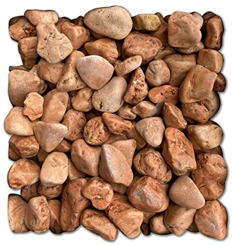 Sassi Decorativi Ciottoli Rosso Verona per Vasi Giardino Granulometria 15-25mm Confezione 25kg