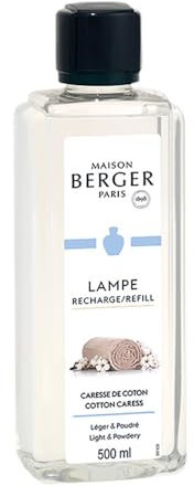 Maison Berger - Lampe Berger Refill Caresse de Coton - gebrauchsfertig - Parfümiert und reinigt - Feine, gleichmäßige und langanhaltende Wirkung - 500ml