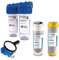 PureOne EAS2 EisenAktiv-Set Doppel-Filteranlage 10 Zoll. Enteisenung, Chlor, Geschmack und Schadstoffe. Filtergehäuse mit Quarz- und Aktivkohle Filterkartusche. Hauswasserwerk, Brunnen