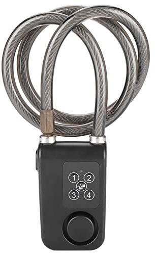 Cerradura Inteligente para Bicicleta con Alarma 110dB Antirrobo - Candado Plegable Impermeable, Seguro con Código de 4 Dígitos para Bicicletas y Motos, Fácil de Transportar y Usar
