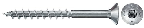 fischer PowerFast II CTP 3.0 x 45, spånskivskruv (200 st.) med partiell gänga, försänkt skruv med innerstjärna, skruv för träbearbetning, minskar skruvmotstånd och skruvtid
