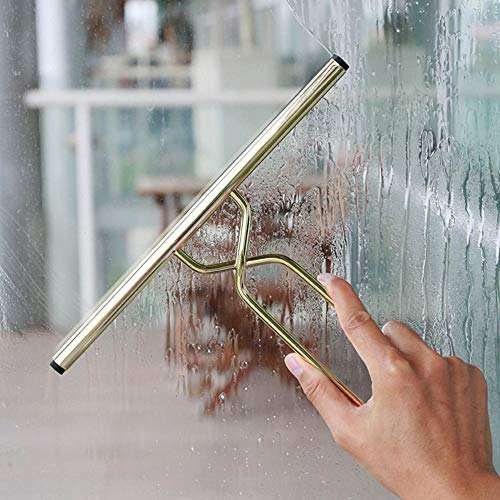 Gmcbeauty Rascador de Ducha 304 rascador de Acero Inoxidable rascador para baño Ducha Vidrio Puerta Espejo azulejo Ventanas (Dorado)