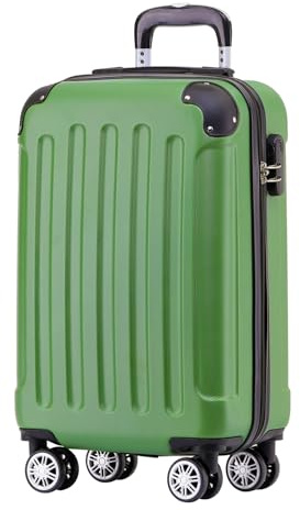 BEIBYE Zwillingsrollen Hardcase Reisekoffer Koffer Trolleys Hartschale in XL-L-M in 14 Farben (Olive, Handgepäck (55cm))