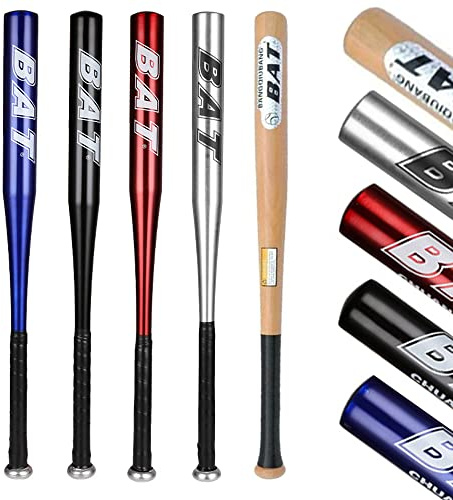 Bate de béisbol de Aluminio – 71,12cm - Bate de béisbol, Entrenamiento con Peso y Juegos de Pelota - Diseño clásico (Rojo)